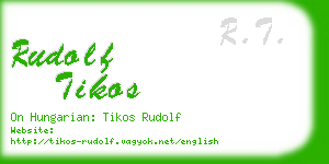 rudolf tikos business card
